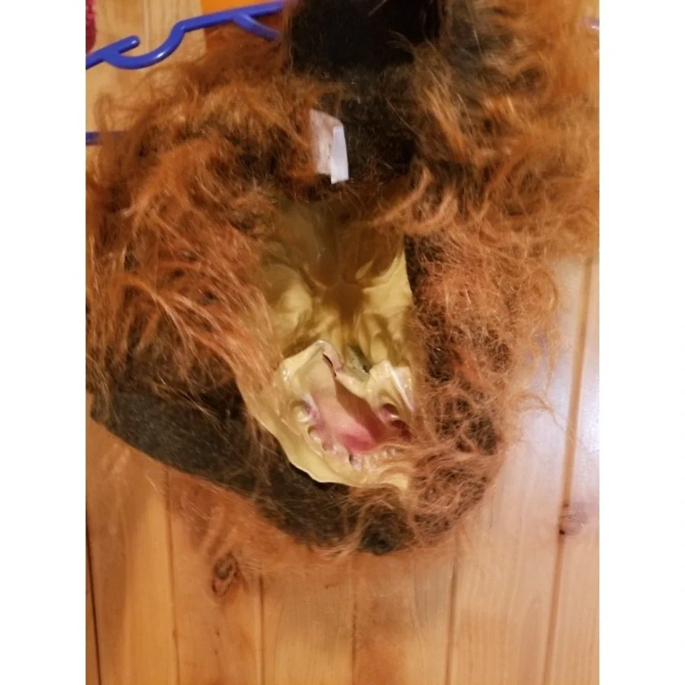 Adult Brown Lion Head Mask Scary